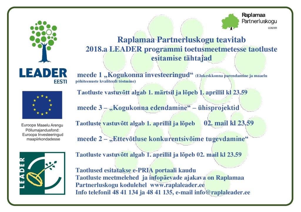 thumbnail of Taotlusvoorude teavitus 2018.a. kevadel